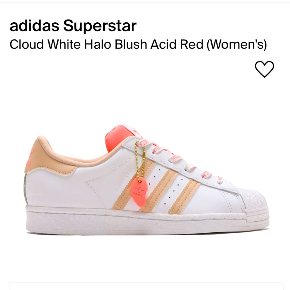 Adidas Originals superstar white Limited Edition Self Love size 9‎